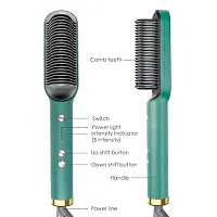 Vishou Hair Straightener, Hair Straightener Comb for Women  Men, Hair Styler, Straightener Machine Brush/PTC Heating Electric Straightener with 5 Temperatur (Multicolour)-thumb1