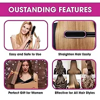 Vishou Hair Straightener, Hair Straightener Comb for Women  Men, Hair Styler, Straightener Machine Brush/PTC Heating Electric Straightener with 5 Temperatur (Multicolour)-thumb2