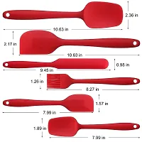 Vishou Silicone Spatula Set 6 Piece Sets of Baking Tools Stainless Steel Core Scratch Free Heat Resistant Silicone Scraper Shovel for Cooking, Baking and Mixing-thumb1