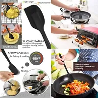 Vishou Silicone Spatula Set 6 Piece Sets of Baking Tools Stainless Steel Core Scratch Free Heat Resistant Silicone Scraper Shovel for Cooking, Baking and Mixing-thumb1