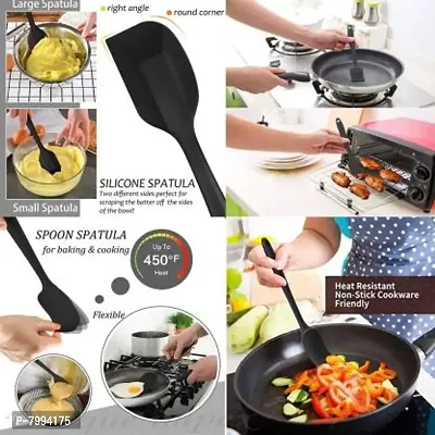 Vishou Silicone Spatula Set 6 Piece Sets of Baking Tools Stainless Steel Core Scratch Free Heat Resistant Silicone Scraper Shovel for Cooking, Baking and Mixing-thumb2