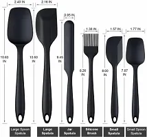 Vishou Silicone Spatula Set 6 Piece Sets of Baking Tools Stainless Steel Core Scratch Free Heat Resistant Silicone Scraper Shovel for Cooking, Baking and Mixing-thumb3