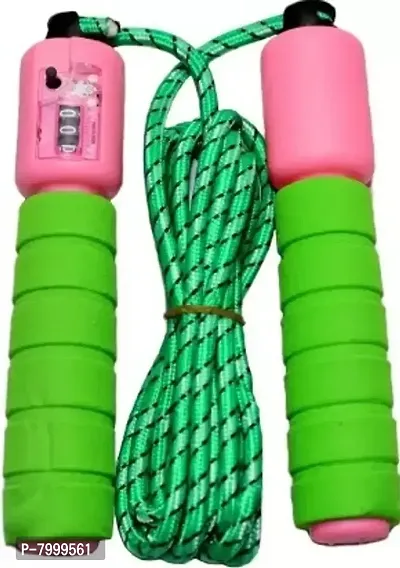 Vishou Digital Skipping Counting Rope with Rubber Grip for Girl , Boy, Men and Women 1 Piece (Multicolor)