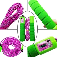 Vishou Digital Skipping Counting Rope with Rubber Grip for Girl , Boy, Men and Women 1 Piece (Multicolor)-thumb2