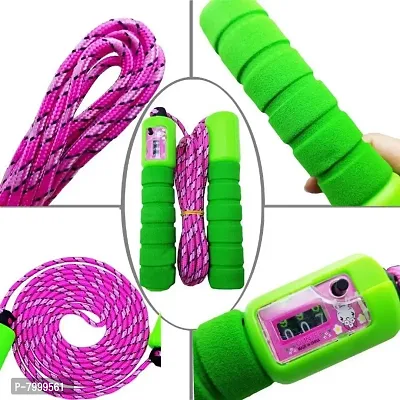 Vishou Digital Skipping Counting Rope with Rubber Grip for Girl , Boy, Men and Women 1 Piece (Multicolor)-thumb3