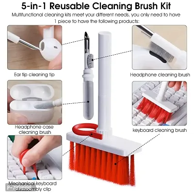 5 in 1 Keyboard  Earphone Cleaner Keyboard Cleaning Brush Laptop Cleaning Kit Cleaning Pen for Airpods Cleaner Soft Brush, Airpods Cleaning Kit, Phone Cleaner, Earphones Case-thumb3