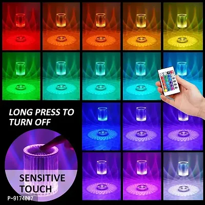 Crystal Diamond Night Light -16 Color RGB Changing LED Lights USB Remote and Touch Control Desk Lamp for Bedroom Living Room Home Decor-thumb2