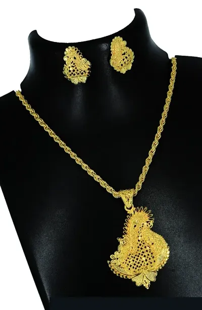 Golden Traditional Wear Necklace