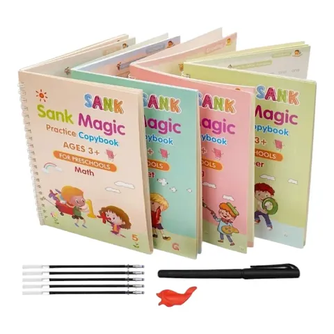 Kids Educational Toys: Magic Practice Book, Montessori, Building block and Rewritable Paper Books