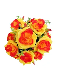 Best Artificial flower Golden Yellow Rose for Home decor with pot-thumb2
