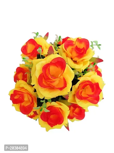 Best Artificial flower Golden Yellow Rose for Home decor with pot-thumb3