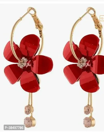 Earings Gold Plated Floral Earrings for Girls and Women-thumb0