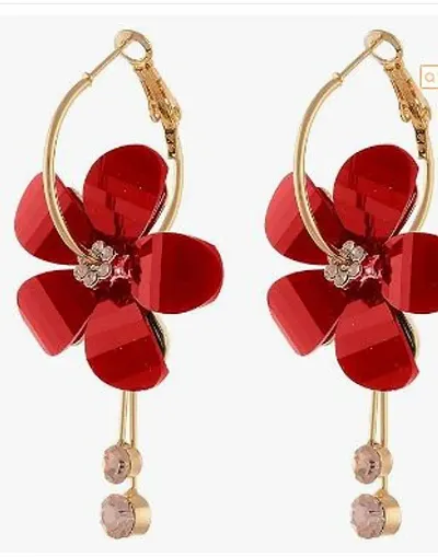 Earings Plated Floral Earrings for Girls and Women