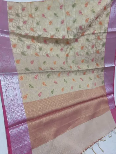 Trending Cotton Silk Saree with Blouse piece 