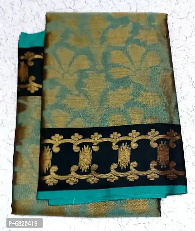 Beautiful Tissue Jacquard Saree with Blouse piece-thumb2