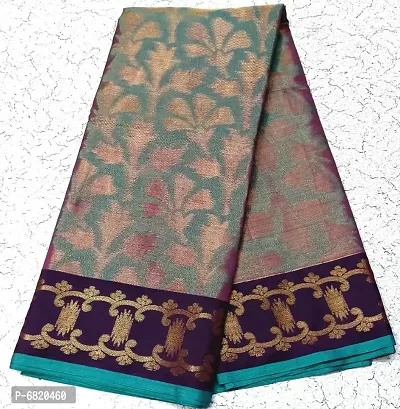Beautiful Tissue Jacquard Saree with Blouse piece-thumb3