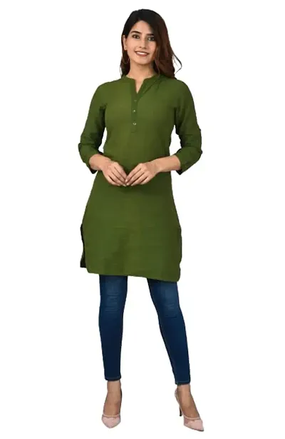 TARUBI Women's Rayon Straight Kurta for Women and Girls