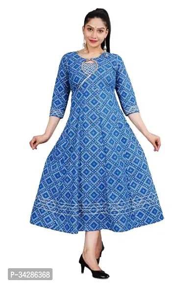 Stylish Rayon Printed Anarkali Kurti for Women-thumb0