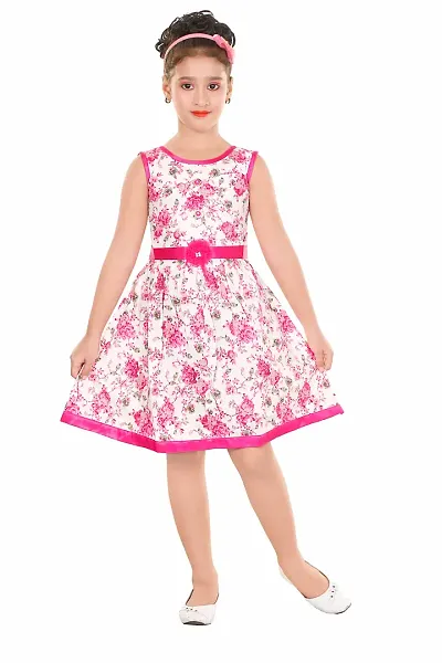 Stylish Floral Print Dress For Girls