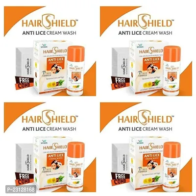 Hair shield anti lice cream wash pack off 4 .
