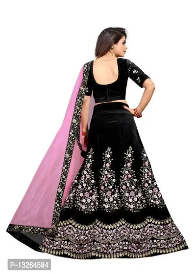 Buy Aj Fab Feni Designer Black Pink Trinational And Francy Women's  Embroidered Net Lehenga Choli with Dupatta Online at Best Prices in India -  JioMart.