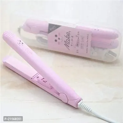 Mini Hair Straightener, Portable Mini Ceramic Plate Electronic Hair Straightener, ON/OFF button, with Plastic Storage Box Hair Straightener-thumb5