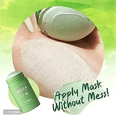 Green Tea Purifying Clay Stick Mask, And Deep Cleansing Oil Control And Anti-Acne Solid And Fine, Exfoliating Mask 40g-thumb2