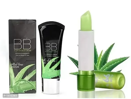 Nexa BB Aloevera foundation With Aloevera lip Balm pack of 2@-thumb0