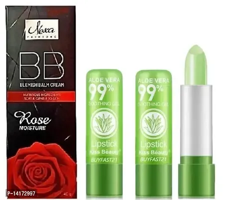 nexa bb rose foundation  with Aloevera lip balm 3 pack of 4