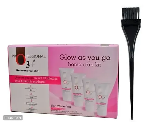 professional O3 whitening pink facial kit  with Dai bursh pack of 2