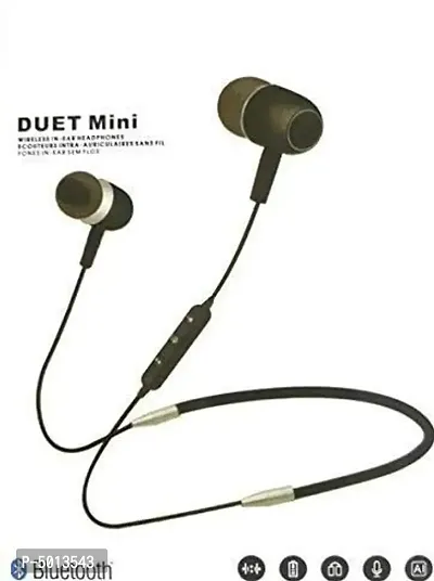 Skoss Duet Mini Magnetic Neckband Bluetooth Headset With Mic Extra Bass Stereo Lightweight And Sweat Proof