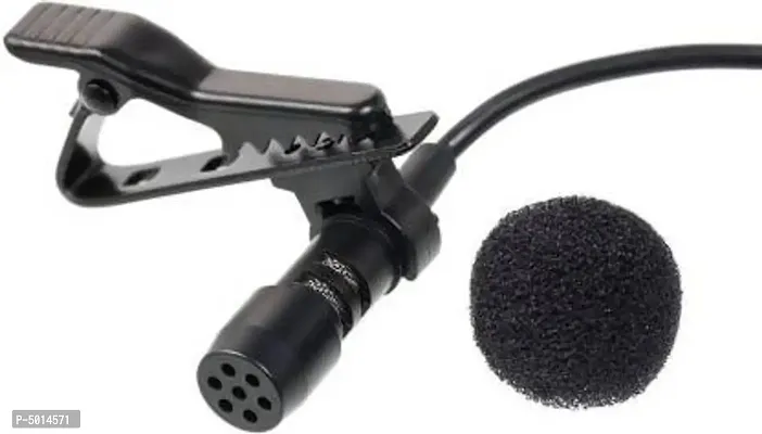 Tie Clip Collar Lapel Mic Collar Microphone 35 Mm Jack Portable Mike Cable Black For Recording Compatible All Devices-thumb3