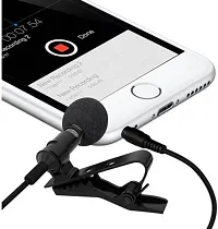 Clip Microphone For Youtube Collar Mike For Voice Recording Mobile Pc Laptop Android Smartphones Black-thumb1
