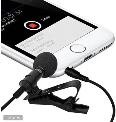 Clip Microphone For Youtube Collar Mike For Voice Recording Mobile Pc Laptop Android Smartphones Black-thumb2