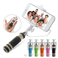 Mini Selfie Stick With Aux Cable Wired Self Portrait Mini Monopod Holder For iOS Android Phones-thumb2