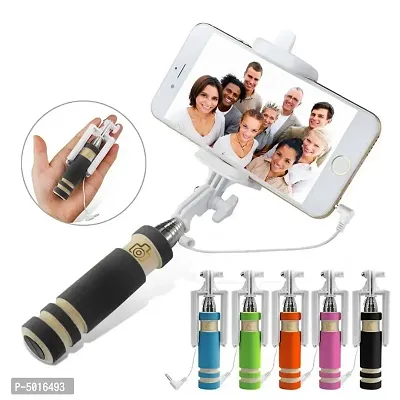 Mini Selfie Stick With Aux Cable Wired Self Portrait Mini Monopod Holder For iOS Android Phones-thumb3