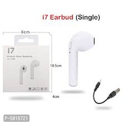 Generic Bluetooth Headphone Calling Function Single Stereo I7 Earbud Earphone With Mic Compatible With All Device-thumb2