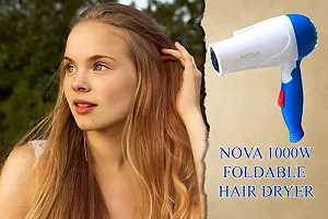 Combo Set Of New Nova Hair Dryer-1290 Foldable Dryer- Multi Colour + 3 In 1 Eyebrow Razors-thumb3