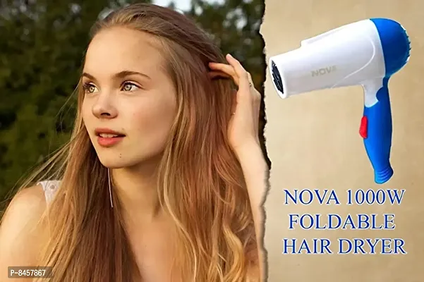 Combo Set Of New Nova Hair Dryer-1290 Foldable Dryer- Multi Colour + 3 In 1 Eyebrow Razors-thumb4