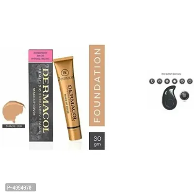 Darmacol full coverage foundation with free wireless earbuds