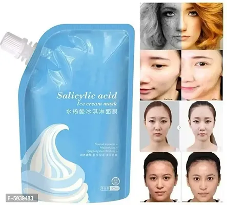 Salicylic Acid Ice Cream Mask Acne Moisturizing Smear Mask Blackheads Remover Mask 300ml-thumb0