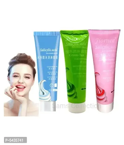 COMBO Salicylic Ice Cream Skin Brightening & Whitening Face Mask Gel 120 ml Pack of 3