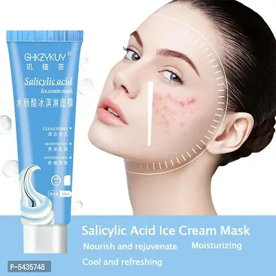 1 FREE GIFT, Salicylic Ice Cream  Green Tea Skin Brightening Face Mask Gel 120 ml Pack of 2-thumb4