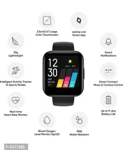 Realme Black Smart Watch-thumb0