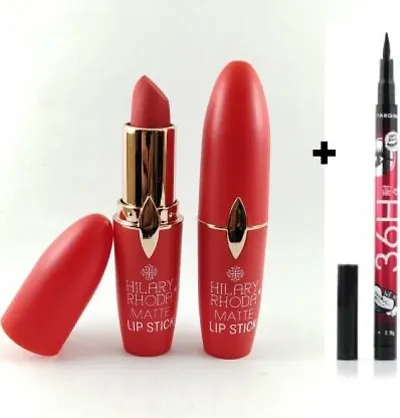 Long Lasting Matte Lipstick With Makeup Essential Combo