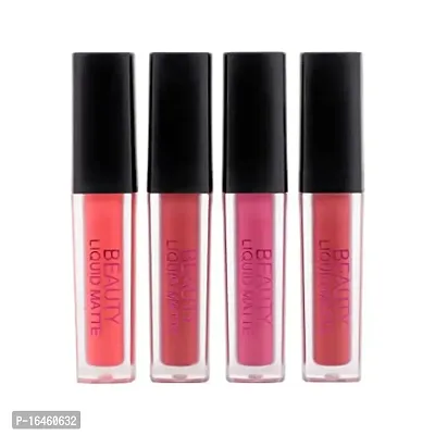 Matte Me Liquid Lip Lipsticks 4 Piece  (8 ml, Red Edition)-thumb0