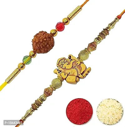 AVYA Rakhi for Brother Bhabhi Kids Jewellery Bracelet Rakhi Combo for Brother, Rakhi Gift for Bhaiyya/Bhai-thumb0