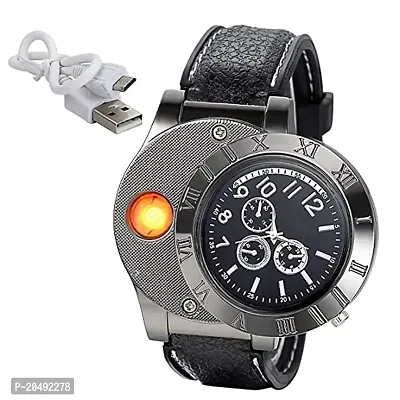 Harley-Davidson Flames Embody B&S Leather Mens Watch 78A123 - Jacob Time Inc