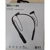 B11 Wireless Bluetooth Neckband with Fast Charging | 10 Meter Bluetooth v5.0 Connectivity-thumb1
