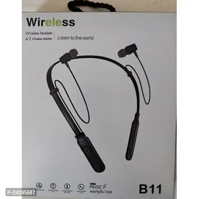 B11 Wireless Bluetooth Neckband with Fast Charging | 10 Meter Bluetooth v5.0 Connectivity-thumb2